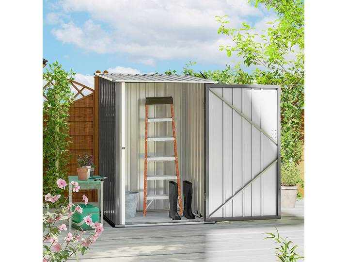 Outsunny Abri Jardin 1m² Tôle Acier Verrouillable