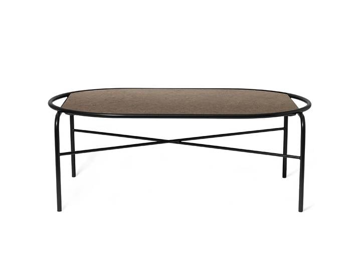 Warm Nordic Secant ovaler Couchtisch Granit Antique brown