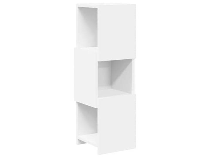 KUPTYERFG Eckschrank 25,5x25x80 cm Holzwerkstoff 3 Fächer Standregal Schmales Eckregal aus robustem Holzwerkstoff für Wohnzimmer und Flur, maximiert ungenutzte Ecken mit 3 offenen Ablagen.