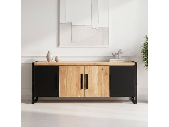 Bahut en bois massif style industriel - Liverpool