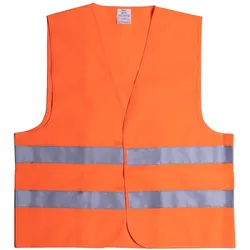 Zugelassene reflektierende Weste in Orange mit hoher Sichtbarkeit
