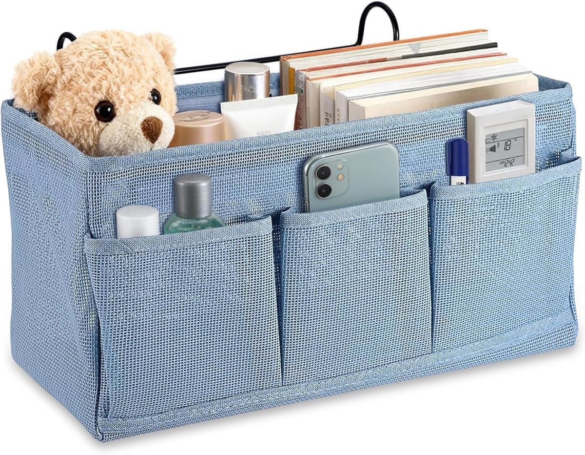 Hanging Bed Organizer met 3 Compartimenten in Blauw