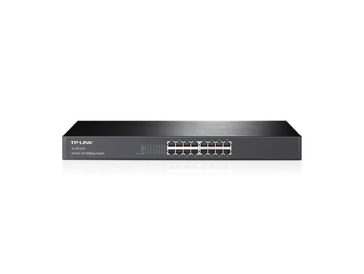 TP-LINK TL-SF1016, Non-géré, Fast Ethernet (10/100), Grille de montage, 1U