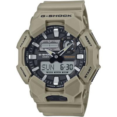Chronograph CASIO G-SHOCK, braun (beige, natur), Armbanduhren, Herren, Chronograph, Quarzuhr, Armbanduhr,Herrenuhr, digital,Resinband, bis 20 bar wasserd.