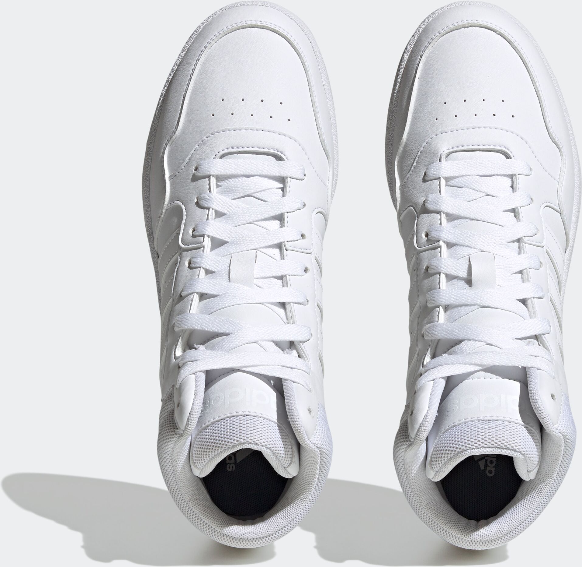 Sneaker ADIDAS SPORTSWEAR "HOOPS 3.0 MID", Herren, Gr. 38,5, weiss (cloud weiß, cloud weiß, cloud weiß), Synthetik, Textil, Schuhe Sneaker cloud weiß, cloud weiß, cloud weiß 38,5