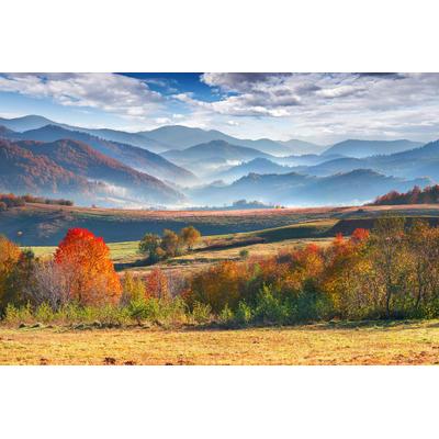 Fototapete PAPERMOON "Landschaft", bunt, B:4m L:2,6m, Vlies, Tapeten