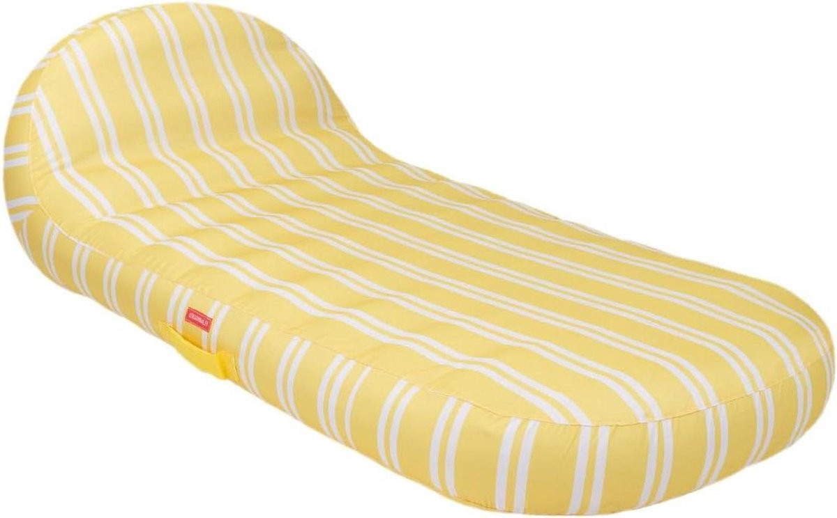 Geel Zwembadmatras - 2-in-1 Drijvende ligstoel - 80 x 175 cm