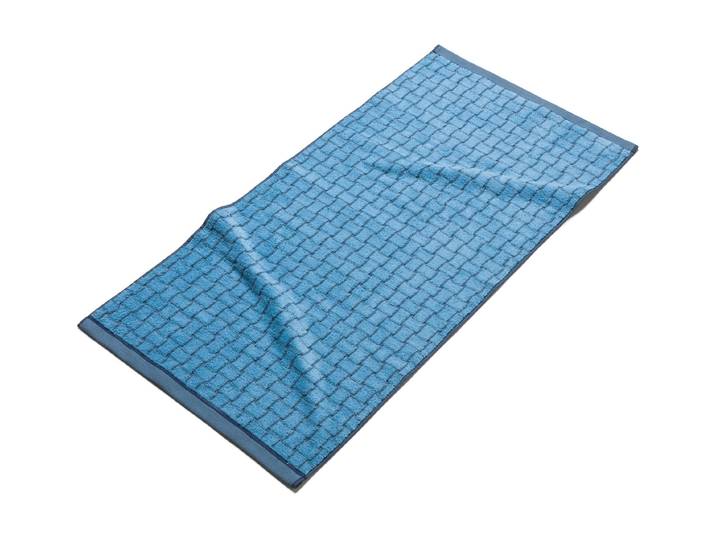 Duschtuch MÖVE Geometric Shapes Mesh 67 x 140 cm , blau, B:67cm L:140cm, Obermaterial: 100% Baumwolle, Handtücher, Duschtuch