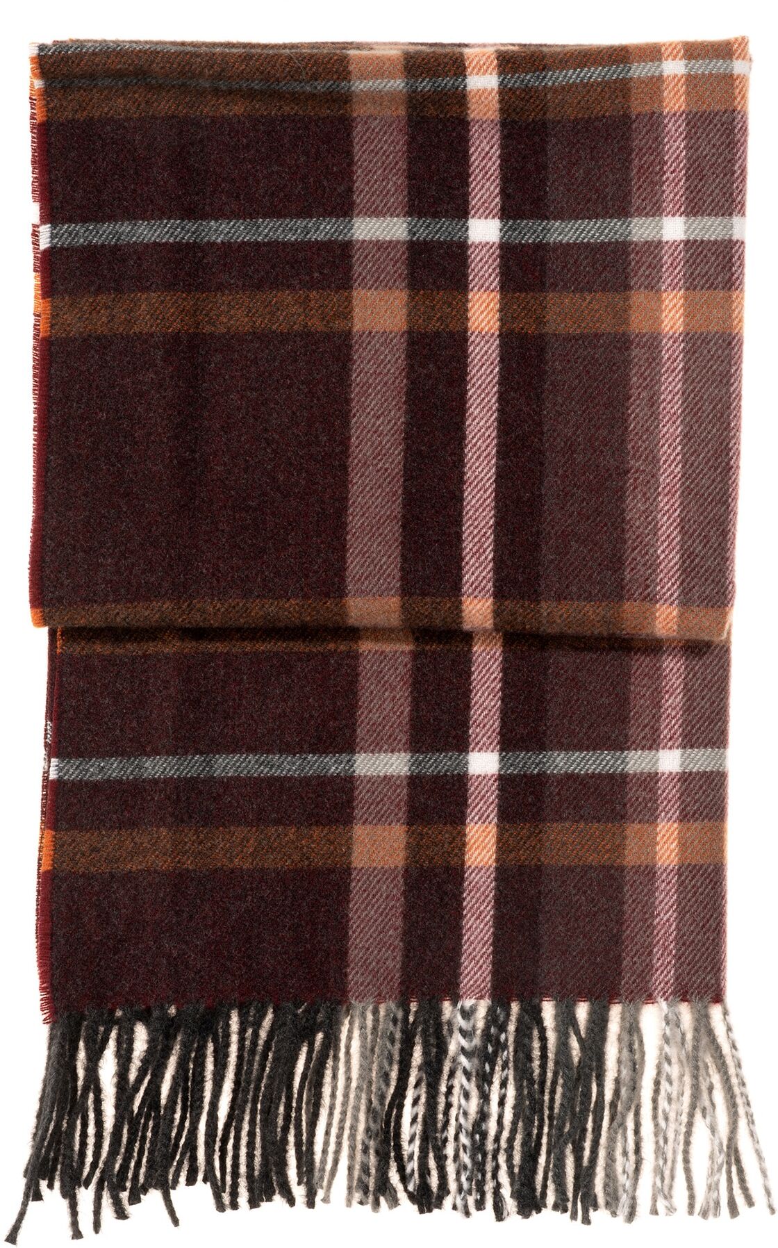 Schal MONTI, Herren, braun (rot), Strick, Wolle, kariert, Modetücher Schal, weiche Haptik, klassisches Karomuster, Fransenabschluss