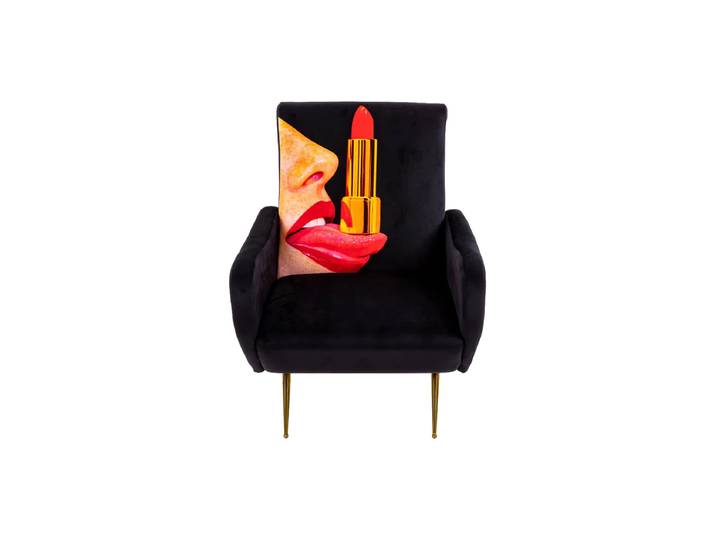 Design Loungesessel „Toiletpaper Tongue“ Multicolor Seletti