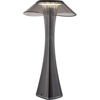 GLOBO LIGHTING LED Tischleuchte "AMBRA", schwarz, chrom, Ø 15,1cm H: 29,3cm, 1 Stk., Leuchten, Tischlampe/Touchdimmer/Akku/Leuchtdauer ca. 6 Std, LED Tischleuchte