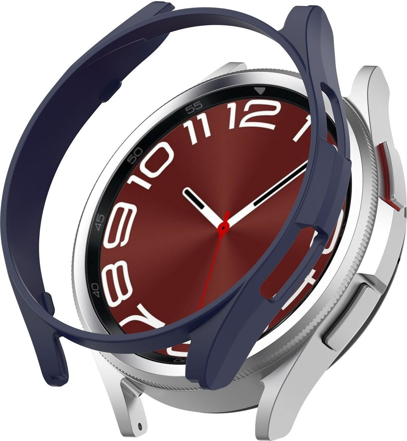 Wigento Beschermhoes voor Samsung Galaxy Watch 6 Classic 47mm smartwatch, donkerblauw