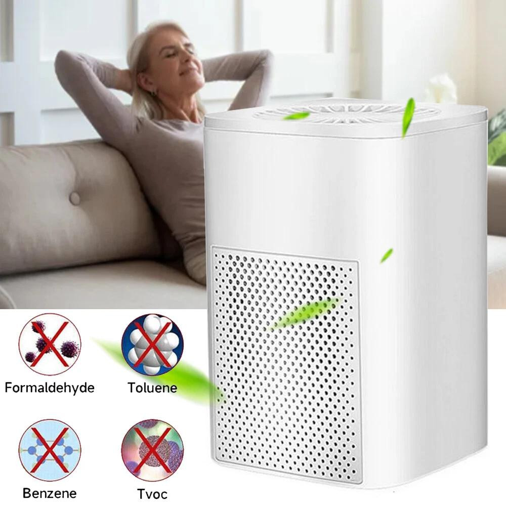 ieGeek Luchtzuiveraar met HEPA-filter en ionisator voor allergieën, verwijdert pollen, rook, stof en geuren