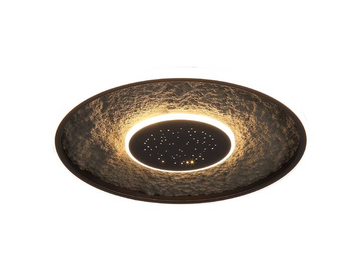 Plafonnier B Ø 41cm Noir Acier laqué Silicone LED Module LED