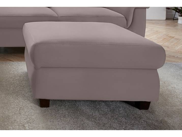 Hocker DOMO COLLECTION Sully B/T 82/76cm , braun (schlamm), B:82cm H:44cm T:76cm, Luxus-Microfaser ALTARA NUBUCK (100% Polyester);Kunstleder SOFTLUX;Luxus-Microfaser (100% Polyester);Chenille (100% Polyester), Hocker, Hocker