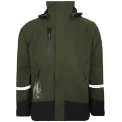 Lyngsøe Rainwear 4WS-4057 4-Wege-Stretch Regenjacke wasserdicht 20.000 mm Green/Black M