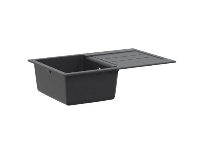Xhnifbn Küchenspüle Einbecken Granit 78 x 50 x 20 cm Aufsatzspüle Robustes Verbundmaterial für die moderne Küchenzeile, hitzebeständig bis 280 °C sowie mit praktischer Siebkorbgarnitur.
