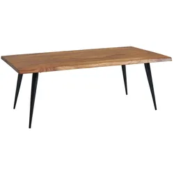 Couchtisch FineBuy Holz Massiv Sofatisch Wohnzimmertisch Tisch Baumkante Modern