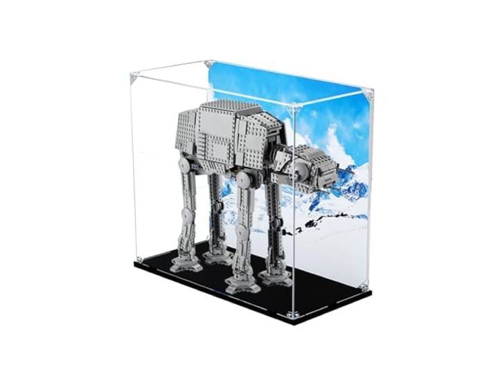 Acryl-Vitrine für Ziegelmodell-Sets Star Wars at-at Walker 75288, staubdichte Box, kompatibel mit Ziegelmodell-Sets, Modell-Schaukasten-Geschenk