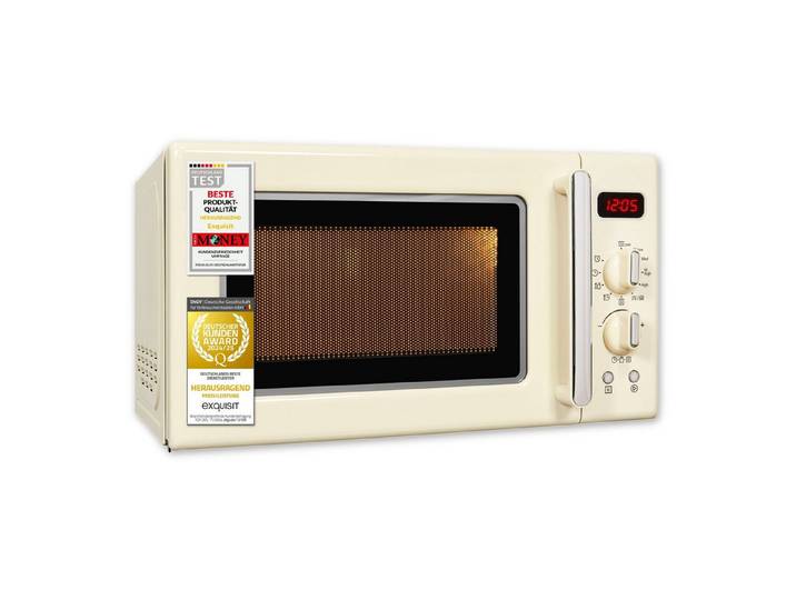 exquisit Mikrowelle, Grill, Mikrowelle, 20,00 l, attraktives Retro-Design mit praktischer Grillfunktion und Display