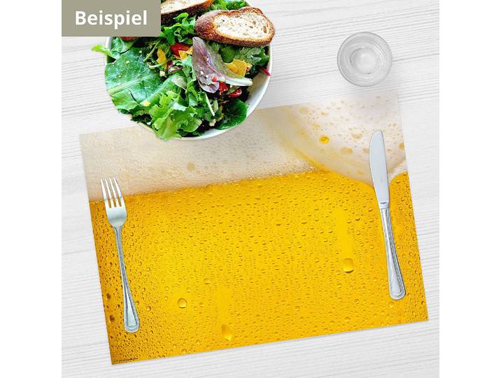 Tischset Bier 12er-Set 44 x 32cm Multicolor