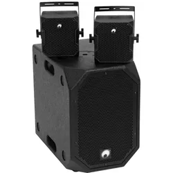Omnitronic BOB-10A mit 2x BOB-4 (Aktiv, 5x 300 W), PA Lautsprecher, Schwarz