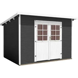 Weka Gartenhaus 219 wekaLine - 28 mm-Gartenhaus 219 Gr. 2 (295 x 240 cm)-anthrazit - 50 % Rabatt auf Dacheindeckung