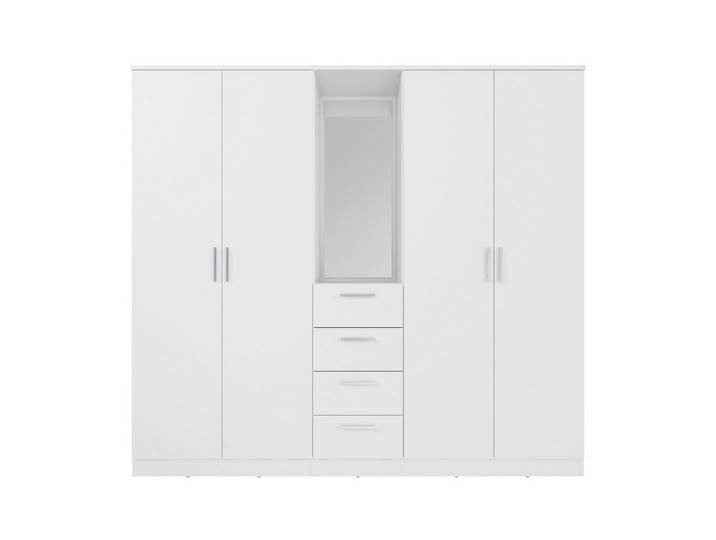 PREISBRECHER Drehtürenschrank PANAMA in Weiss - 199x181x52,7cm (BxHxT)
