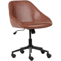 SCHREIBTISCHSTUHL Kunstleder Braun Bardsdale