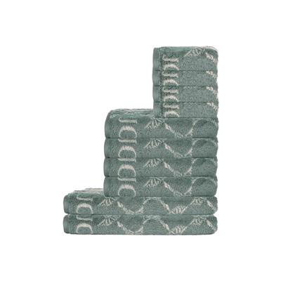 Handtuch JOOP "Handtuch 10er Pack", grün (pinie), B:50cm, Obermaterial: 100% Baumwolle CO., Handtücher
