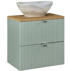 WASCHTISCH 60.4cm Jade Grün und Holz