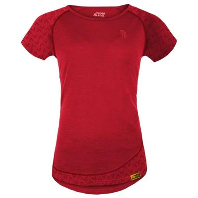 Grüezi Bag - Women's Deanna Boulder - Merinoshirt Gr XS rot