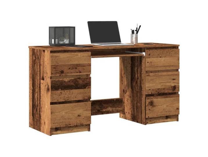 Bureau vieux bois 140x50x77 cm bois d'ingénierie bureau de travail bureau d'étude bureau à domicile bureau 855960
