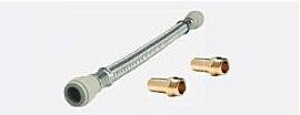 RWD Europe Limited John Guest Abdrückset Set30 ideal für Aufputzarmaturen und Durchlauferhitzer, 1x Schlauch 15mm x 15mm, Länge 500mm und 2x Messing Einschraubstutzen 15mm x 1/2" BSPT