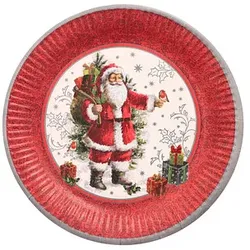 PapStar 88831 10 Teller, 23cm, HoHoHo Pappe, rund