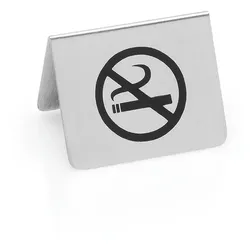 36x Nichtraucherschild Chromnickelstahl Tischschild