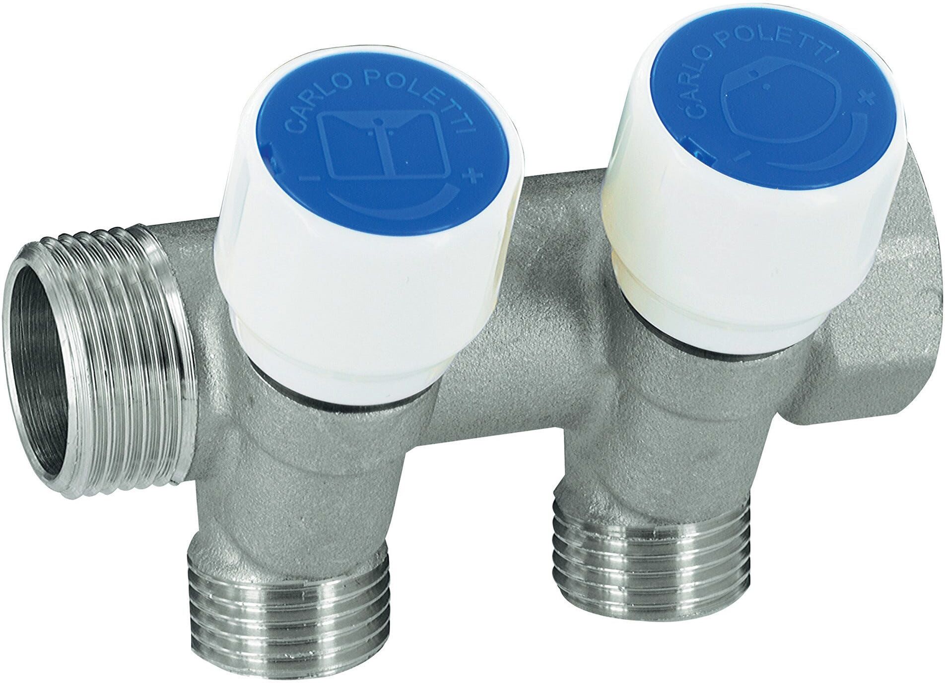 Poletti COLLETTORE SANITARIO  C532 2 VIE M 1/2'' CON RUBINETTO INT. 40 mm INGRESSO MF 3/4''