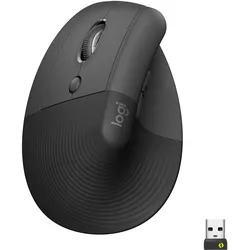 Logitech Lift Vertical Graphite - Ergonomische Kabellose Maus (Linkshänder)