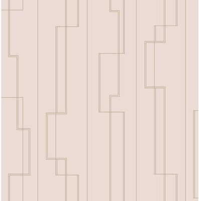 A-Street Prints Anson Blush Deco Detailing Wallpaper