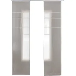 SCHIEBEVORHANG 2ER SET »Leipzig« HxB 245x60 cm Taupe