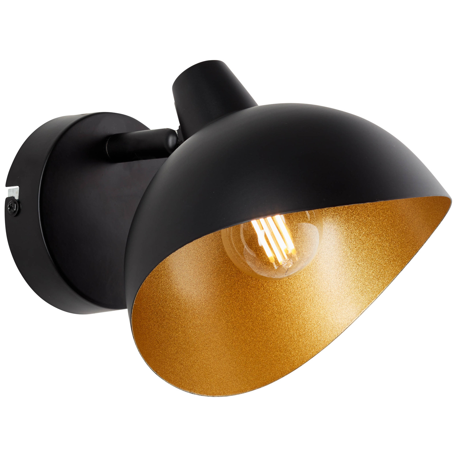 Brilliant Layton LED Wandlamp - Zwart