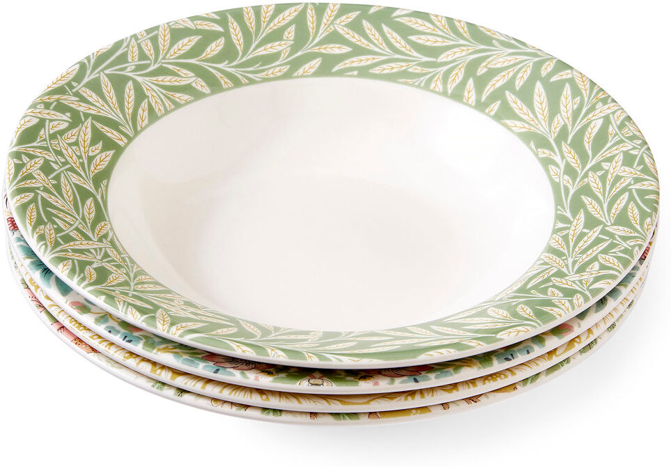 The Original Morris & Co. Spode 10.5" Bistro Pasta Bowls Orange;Yellow;Green