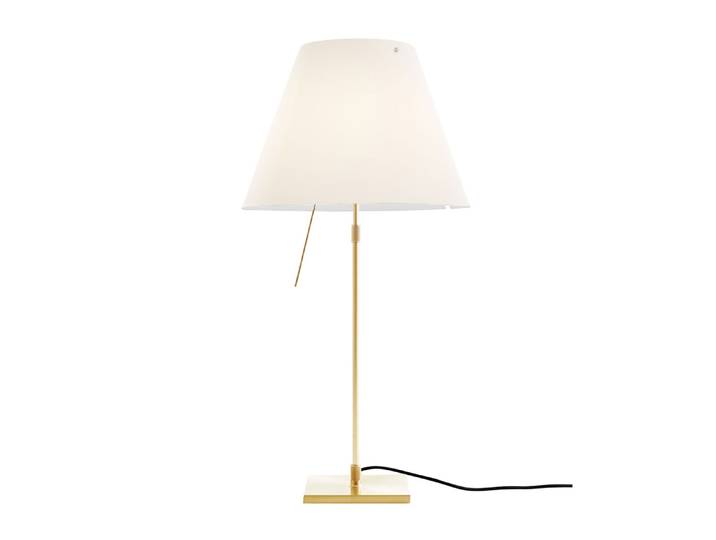 LUCEPLAN lampe de table COSTANZA BRASS D13 (Blanc - Laiton et polycarbonate)