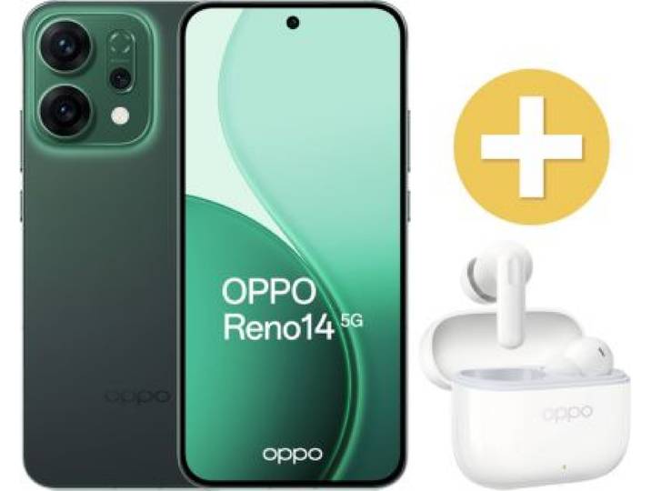 Oppo - Smartphone Pack Reno 14 512go Vert 5g + Encobuds3 Pro