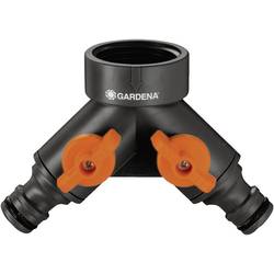 GARDENA 00940-20 Kunststoff 2-Wege-Verteiler Steckkupplung, 33,3 mm (G1) mit Regulierventil