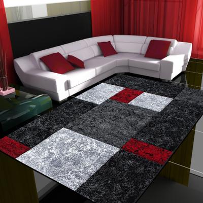 Teppich AYYILDIZ TEPPICHE "Hawaii 1330, auch als Läufer", rot, B:140cm H:13mm L:200cm, Kunstfaser, Teppiche, Teppich, Kurzflor, handgearbeiteter Konturenschnitt, Wohnzimmer