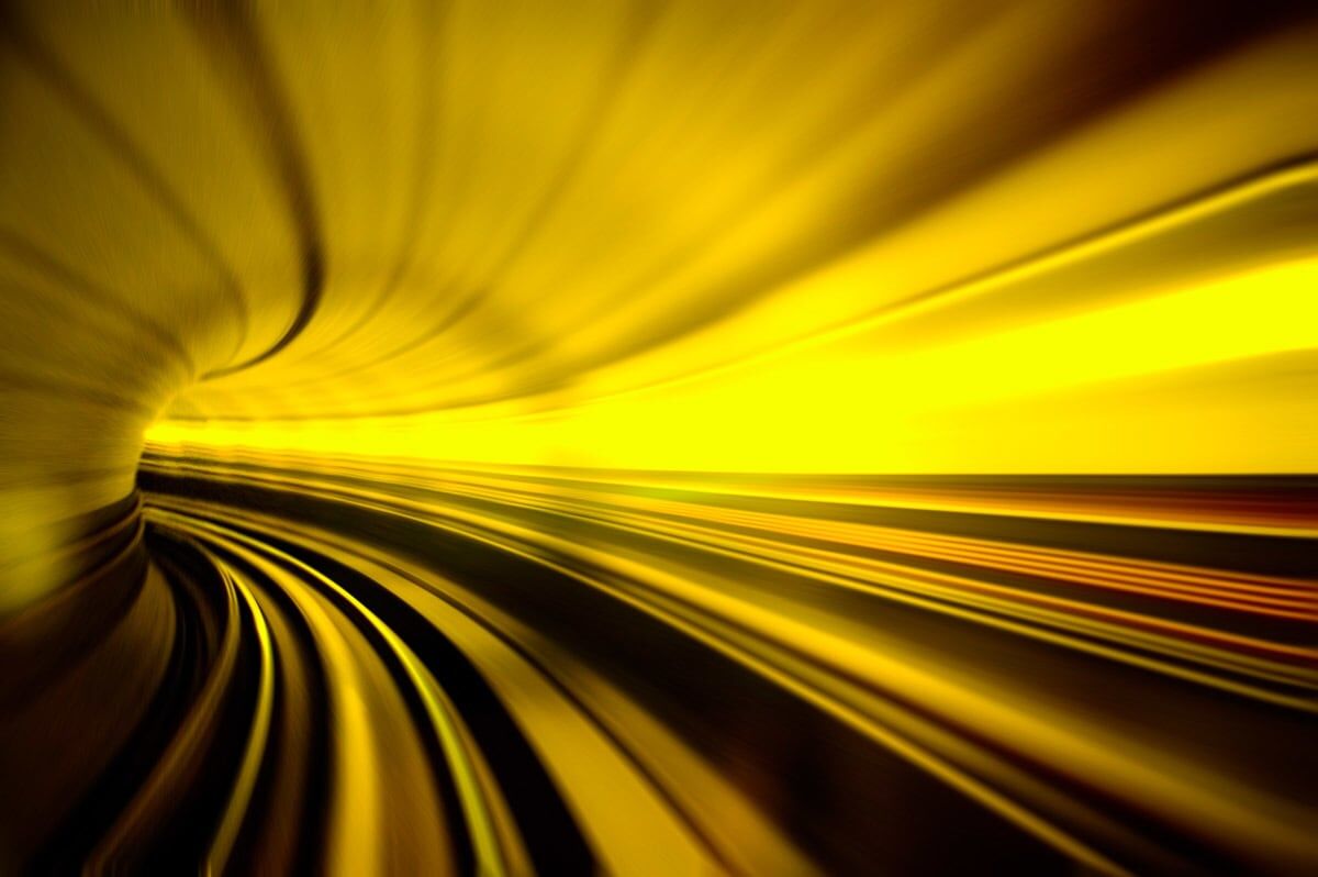 Fototapete PAPERMOON "Abstrakter Tunnel", bunt, B:2m L:1,5m, Vlies, Tapeten, Fototapete bunt B/L: 2m x 1,5m, Rollen: 1
