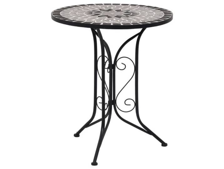 Table de bistro mosaïque Gris 61 cm Céramique