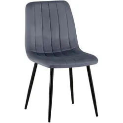 CLP Stuhl Dijon Samt   Farbe: dunkelgrau, Material: Samt