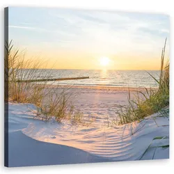 LEINWANDBILD Sonnenuntergang am Strand 40x40cm